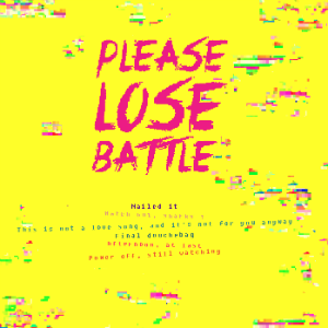Please Lose Battle back cover